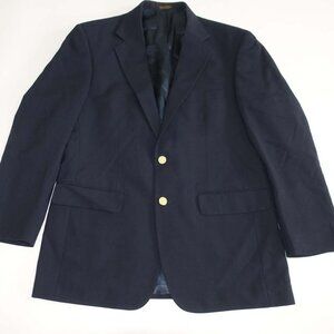 Tailors Row by Deansgate Men's Blazer Size 40 Regular Navy Blue 100% Wool Jacket